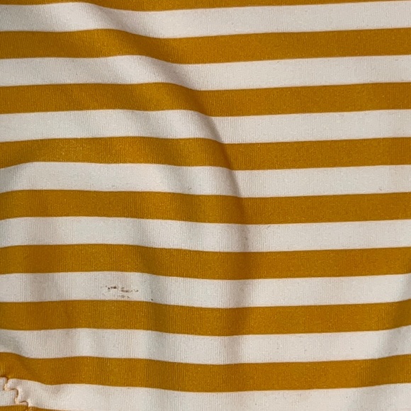 GAP yellow/white nautical striped high waist bottom w/X-peak-a-boo sides-NWT - Picture 10 of 10